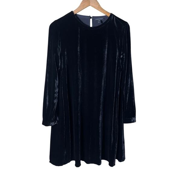 Eileen Fisher Velvet Crew Neck Dress Black Size XXS - Picture 5 of 12